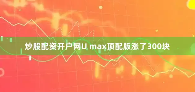 炒股配资开户网U max顶配版涨了300块